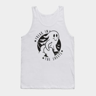 Freak in the sheets Funny Halloween Ghost Tank Top